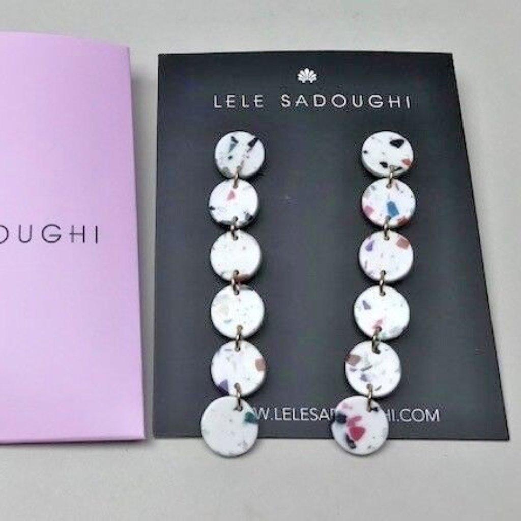 Lele Sadoughi Circle Confetti Garland Earrings New Summer Popsugar 98 40$